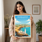 Dona Maria Lighthouse - Cape Verde - Travel Art Print Wall Deco Poster