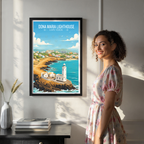 Dona Maria Lighthouse - Cape Verde - Travel Art Print Wall Deco Poster
