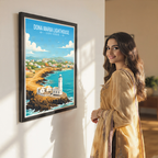 Dona Maria Lighthouse - Cape Verde - Travel Art Print Wall Deco Poster
