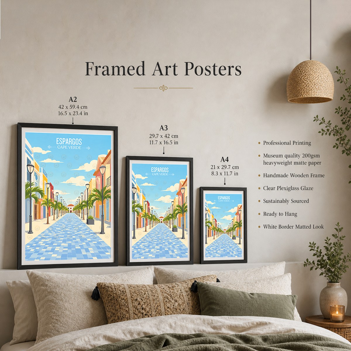 Espargos - Cape Verde - Travel Art Print Wall Deco Poster