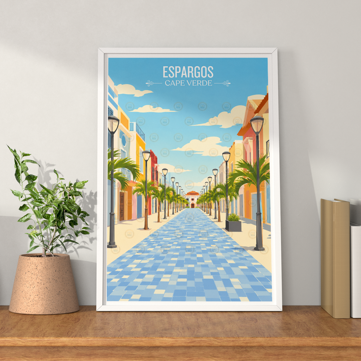 Espargos - Cape Verde - Travel Art Print Wall Deco Poster
