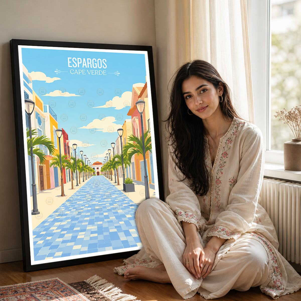 Espargos - Cape Verde - Travel Art Print Wall Deco Poster