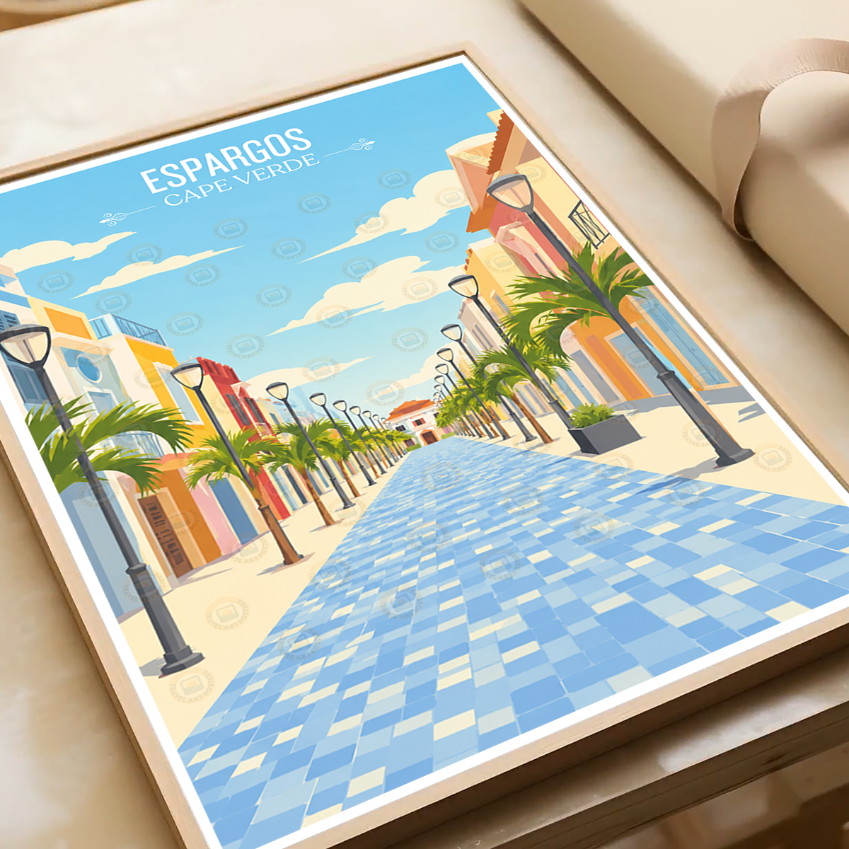 Espargos - Cape Verde - Travel Art Print Wall Deco Poster