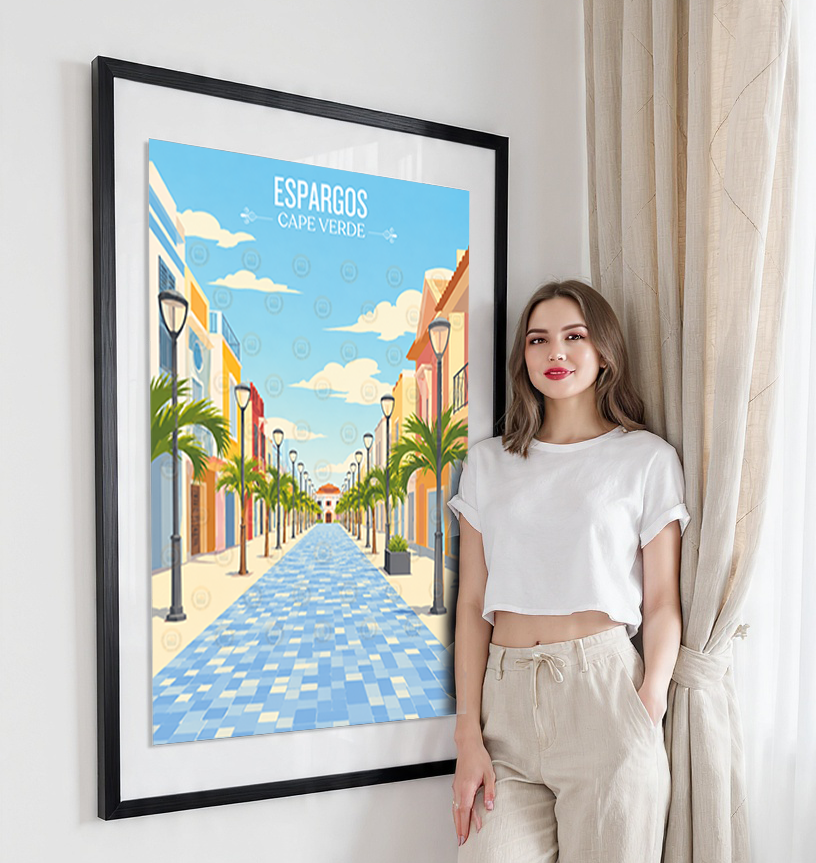 Espargos - Cape Verde - Travel Art Print Wall Deco Poster