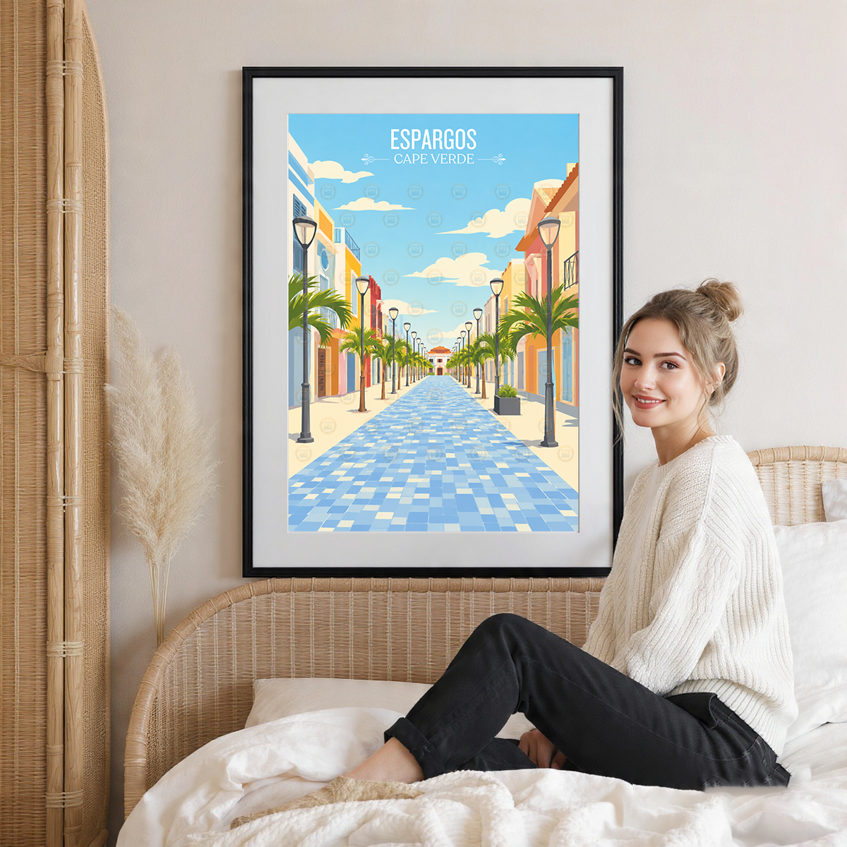 Espargos - Cape Verde - Travel Art Print Wall Deco Poster