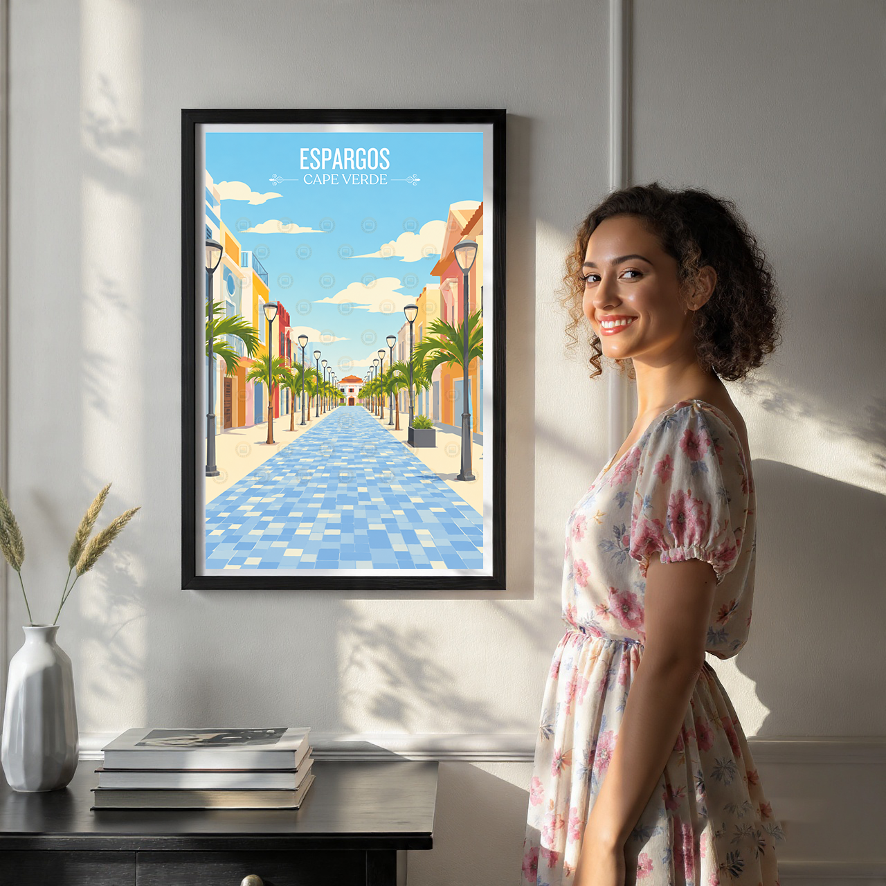 Espargos - Cape Verde - Travel Art Print Wall Deco Poster