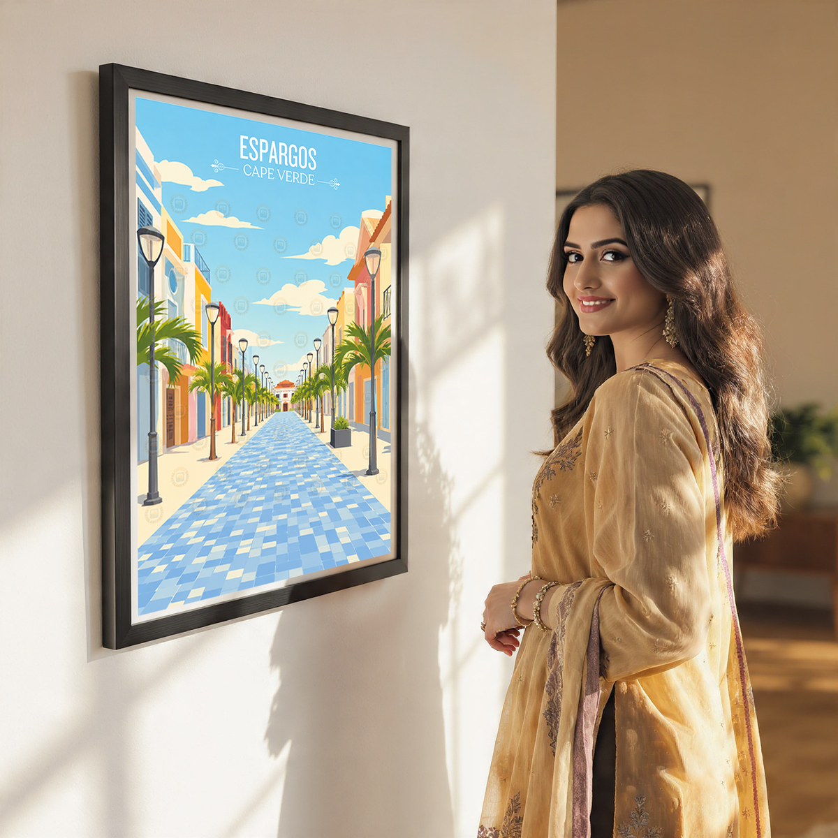 Espargos - Cape Verde - Travel Art Print Wall Deco Poster