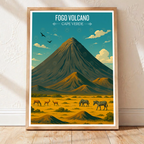 Fogo Volcano - Cape Verde - Travel Art Print Wall Deco Poster
