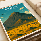 Fogo Volcano - Cape Verde - Travel Art Print Wall Deco Poster
