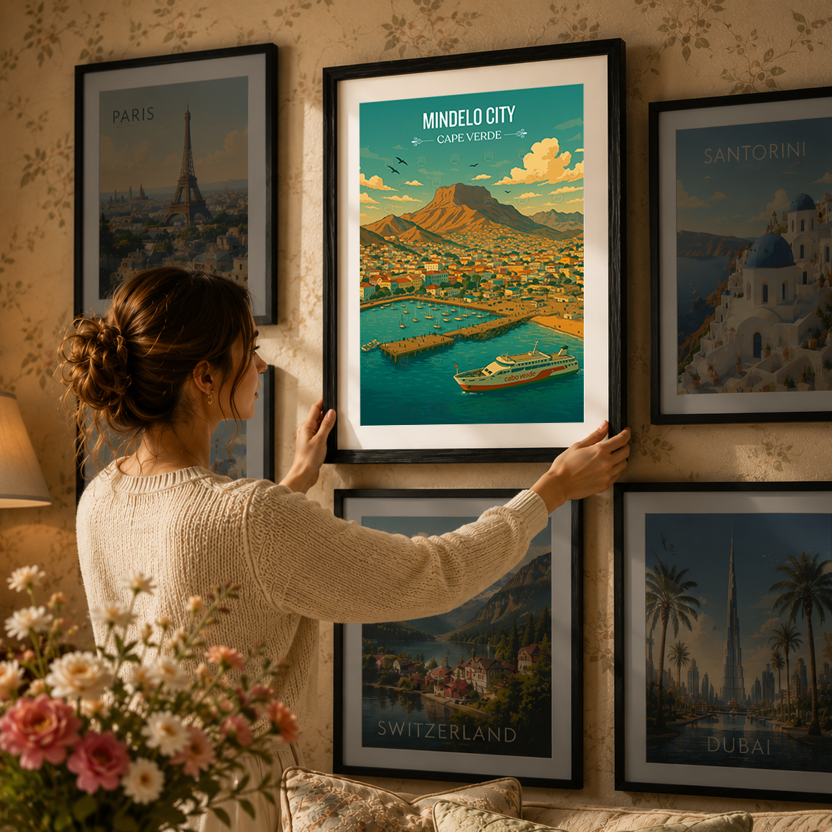 Mindelo City - Cape Verde - Travel Art Print Wall Deco Poster