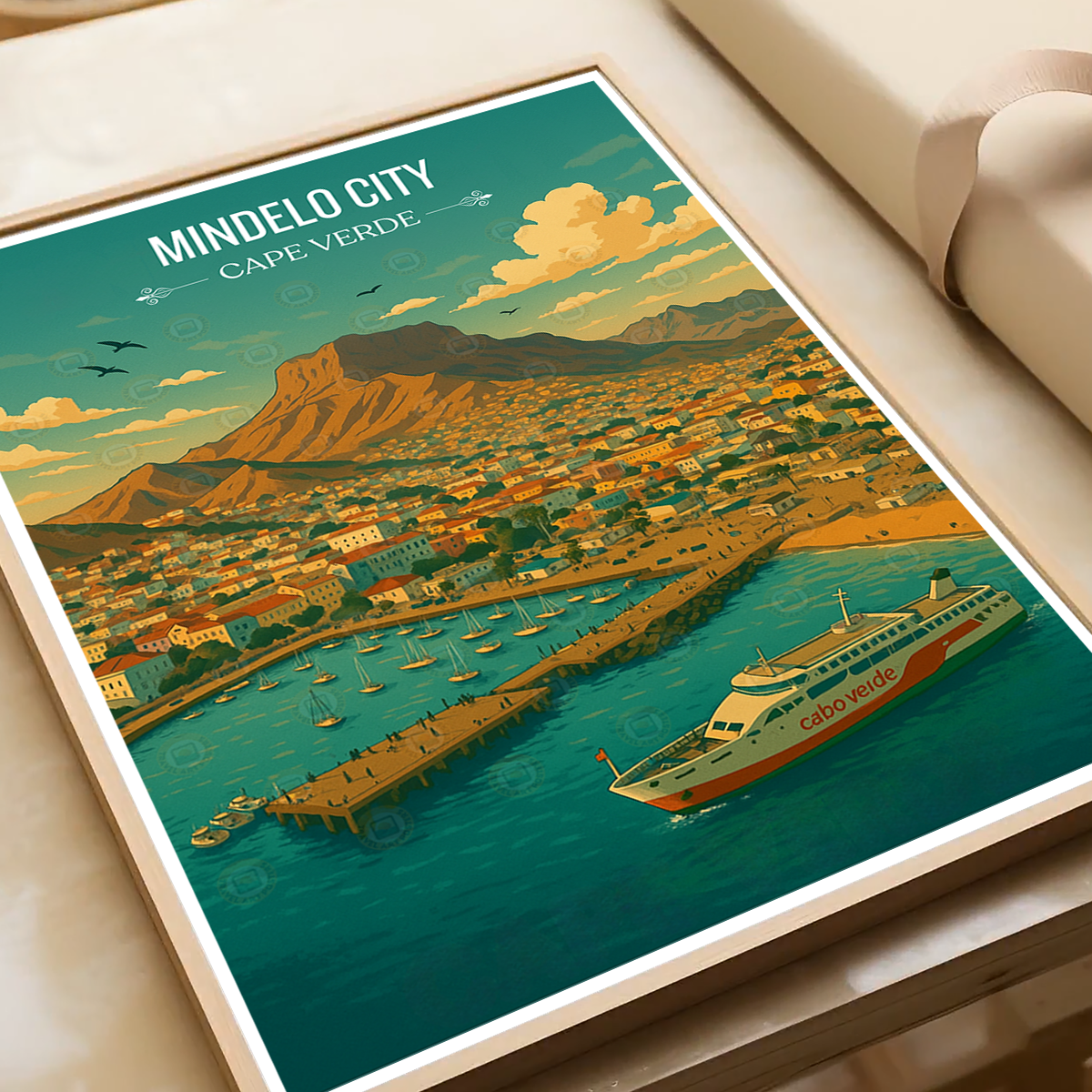 Mindelo City - Cape Verde - Travel Art Print Wall Deco Poster