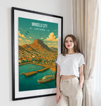 Mindelo City - Cape Verde - Travel Art Print Wall Deco Poster