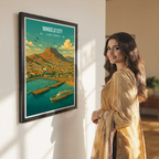 Mindelo City - Cape Verde - Travel Art Print Wall Deco Poster