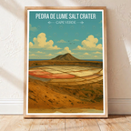 Pedra de Lume Salt Crater - Cape Verde - Travel Art Print Wall Deco Poster
