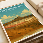Pedra de Lume Salt Crater - Cape Verde - Travel Art Print Wall Deco Poster