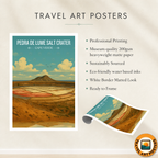 Pedra de Lume Salt Crater - Cape Verde - Travel Art Print Wall Deco Poster