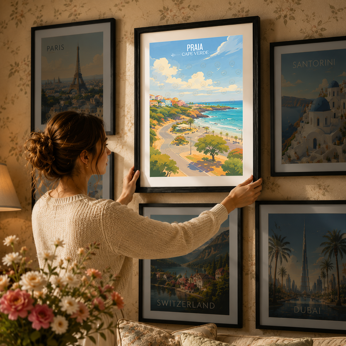 Praia - Cape Verde - Travel Art Print Wall Deco Poster