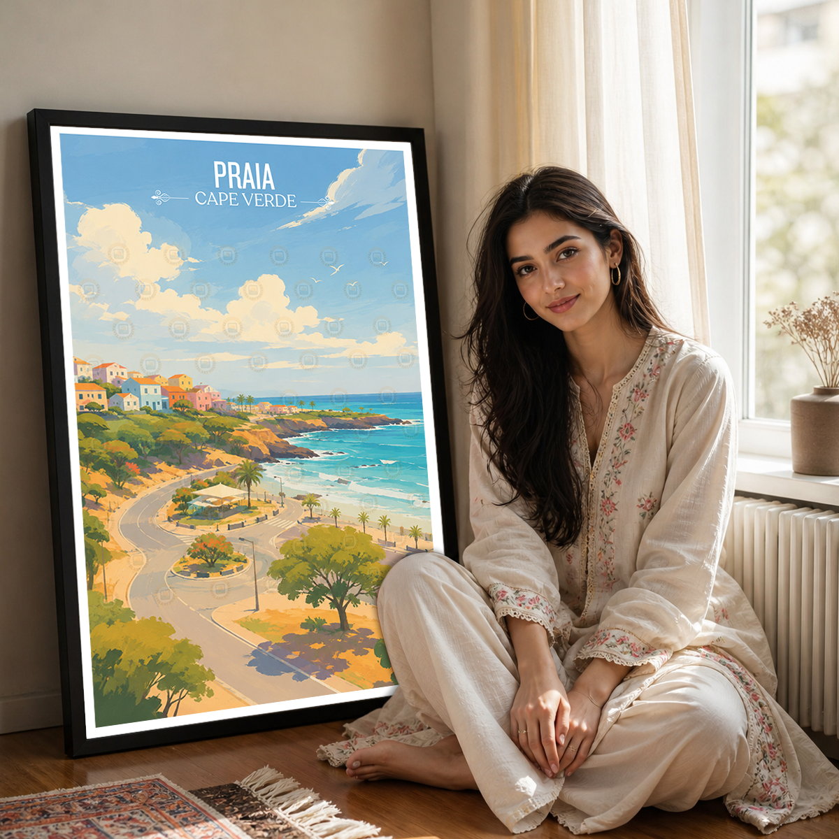 Praia - Cape Verde - Travel Art Print Wall Deco Poster