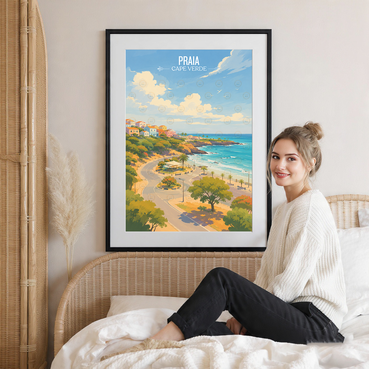 Praia - Cape Verde - Travel Art Print Wall Deco Poster