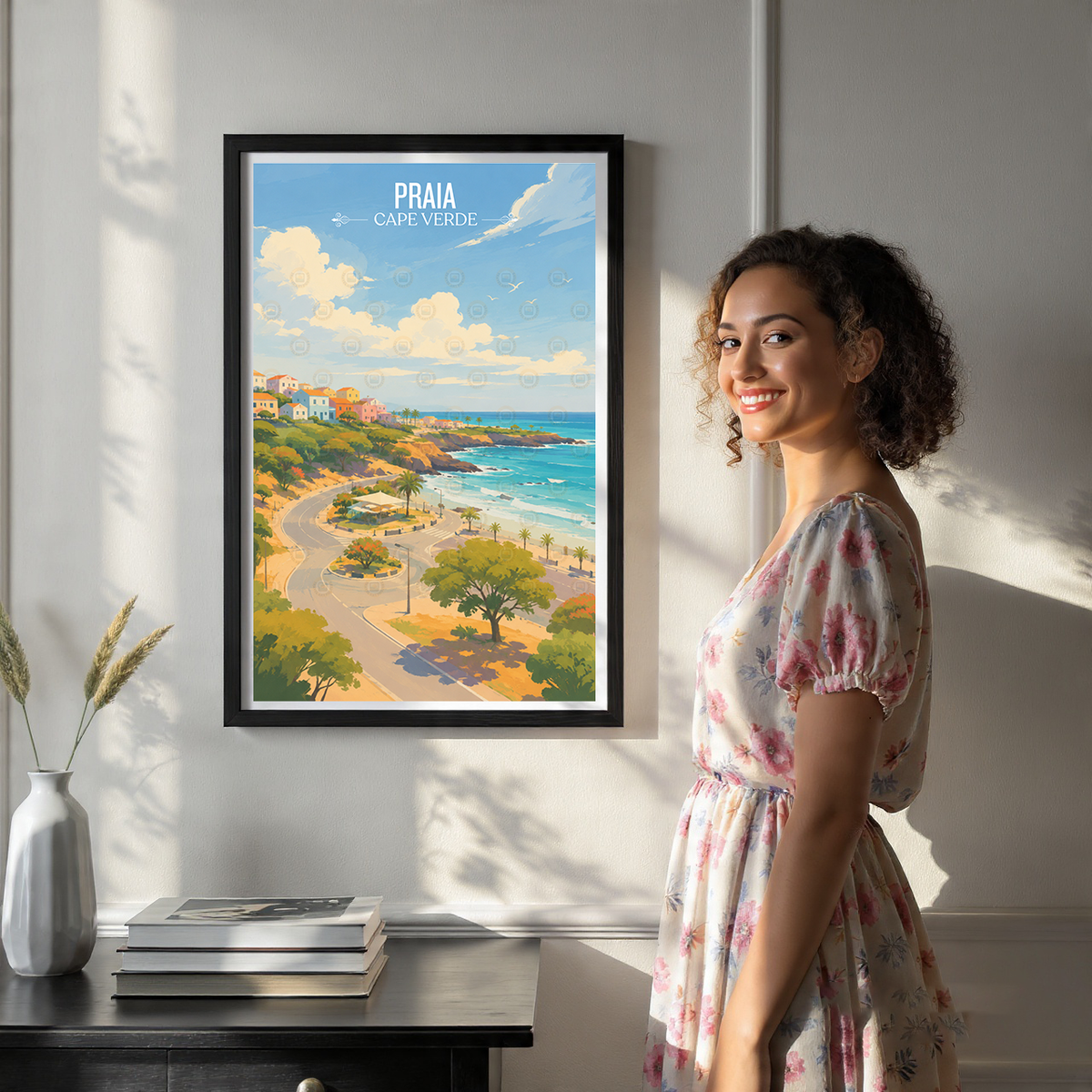 Praia - Cape Verde - Travel Art Print Wall Deco Poster