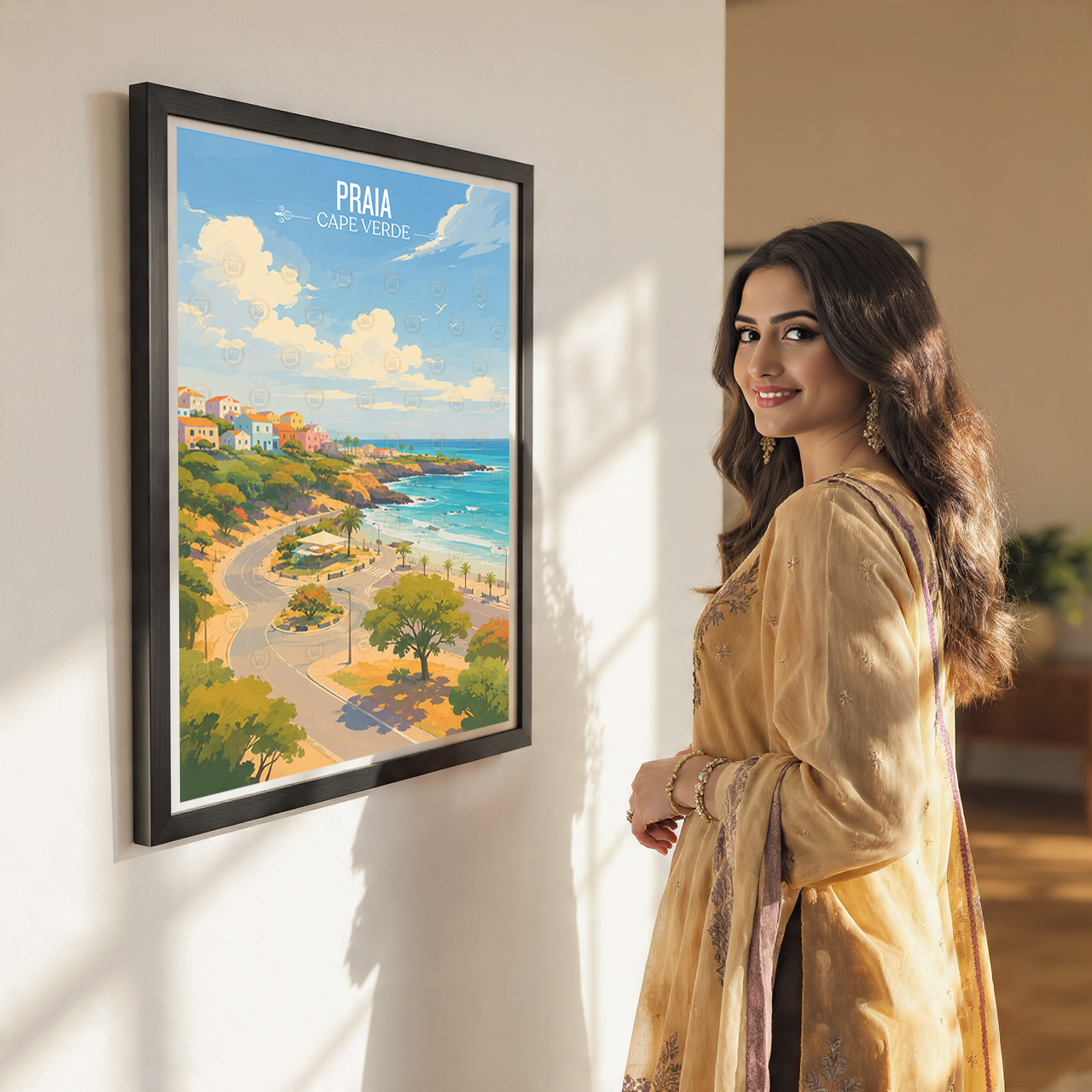 Praia - Cape Verde - Travel Art Print Wall Deco Poster