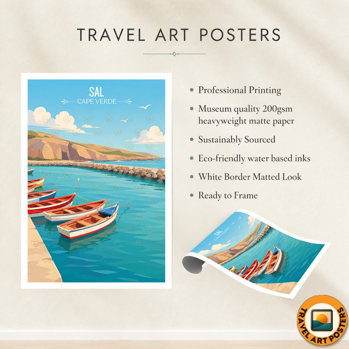 Sal - Cape Verde - Travel Art Print Wall Deco Poster