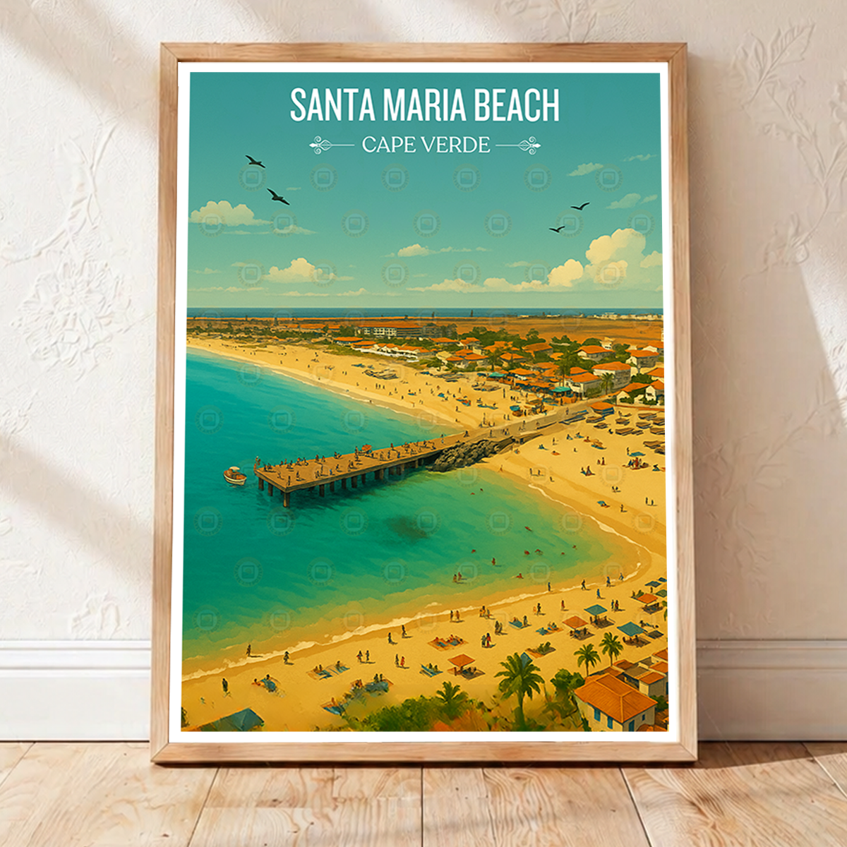 Santa Maria Beach - Cape Verde - Travel Art Print Wall Deco Poster