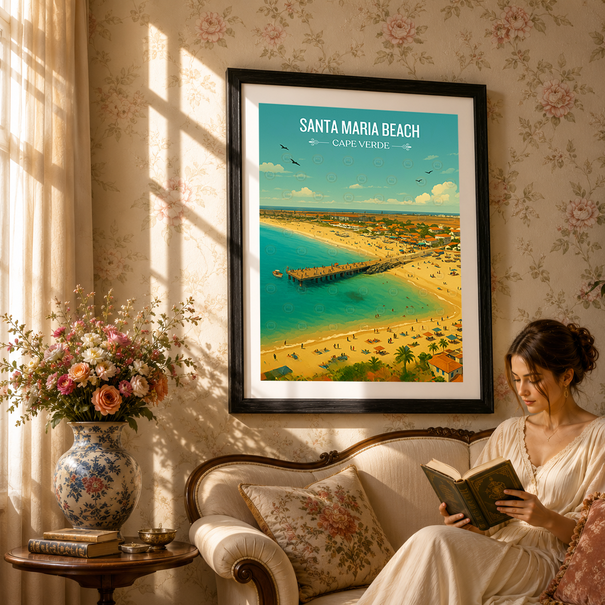 Santa Maria Beach - Cape Verde - Travel Art Print Wall Deco Poster