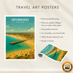 Santa Maria Beach - Cape Verde - Travel Art Print Wall Deco Poster