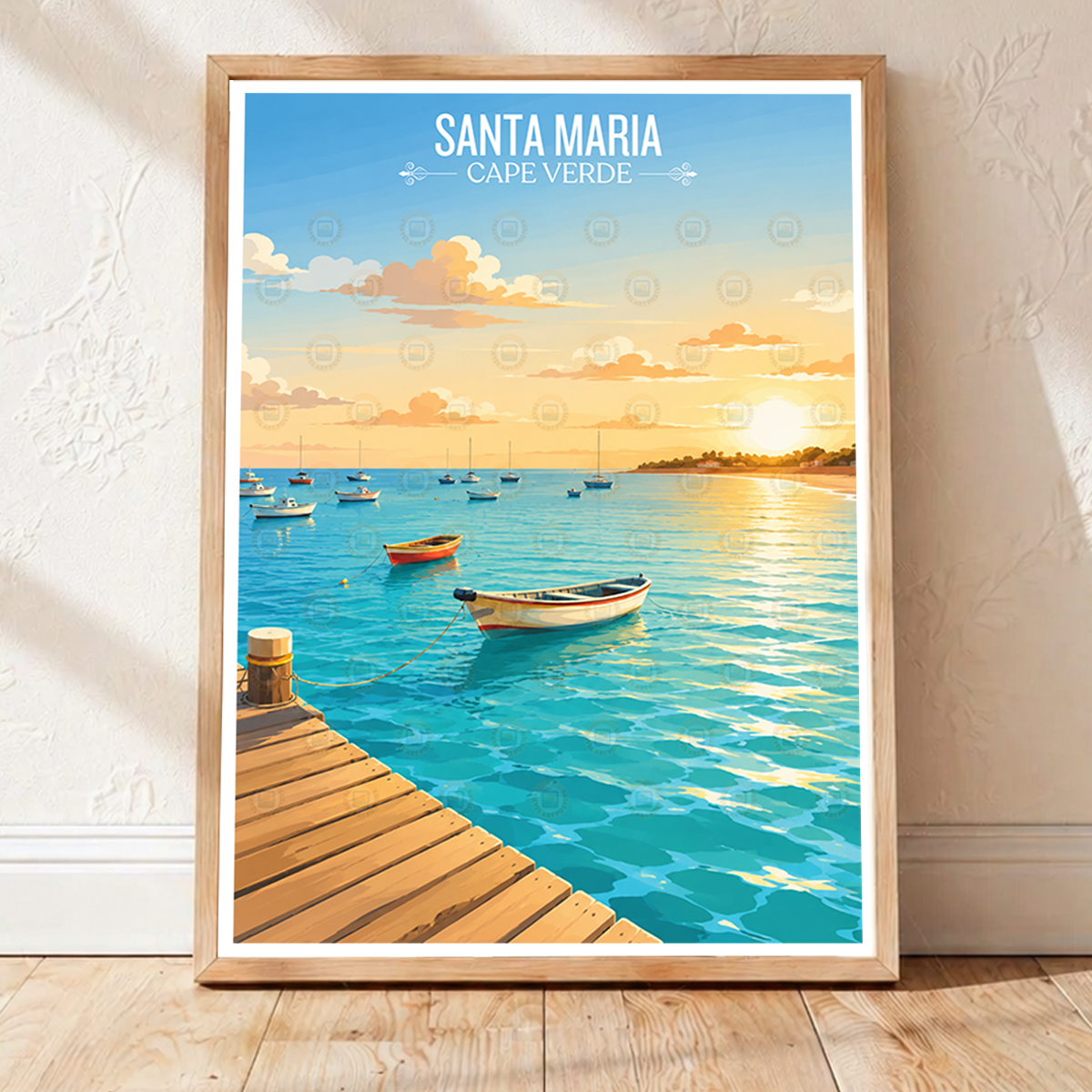 Santa Maria - Cape Verde - Travel Art Print Wall Deco Poster