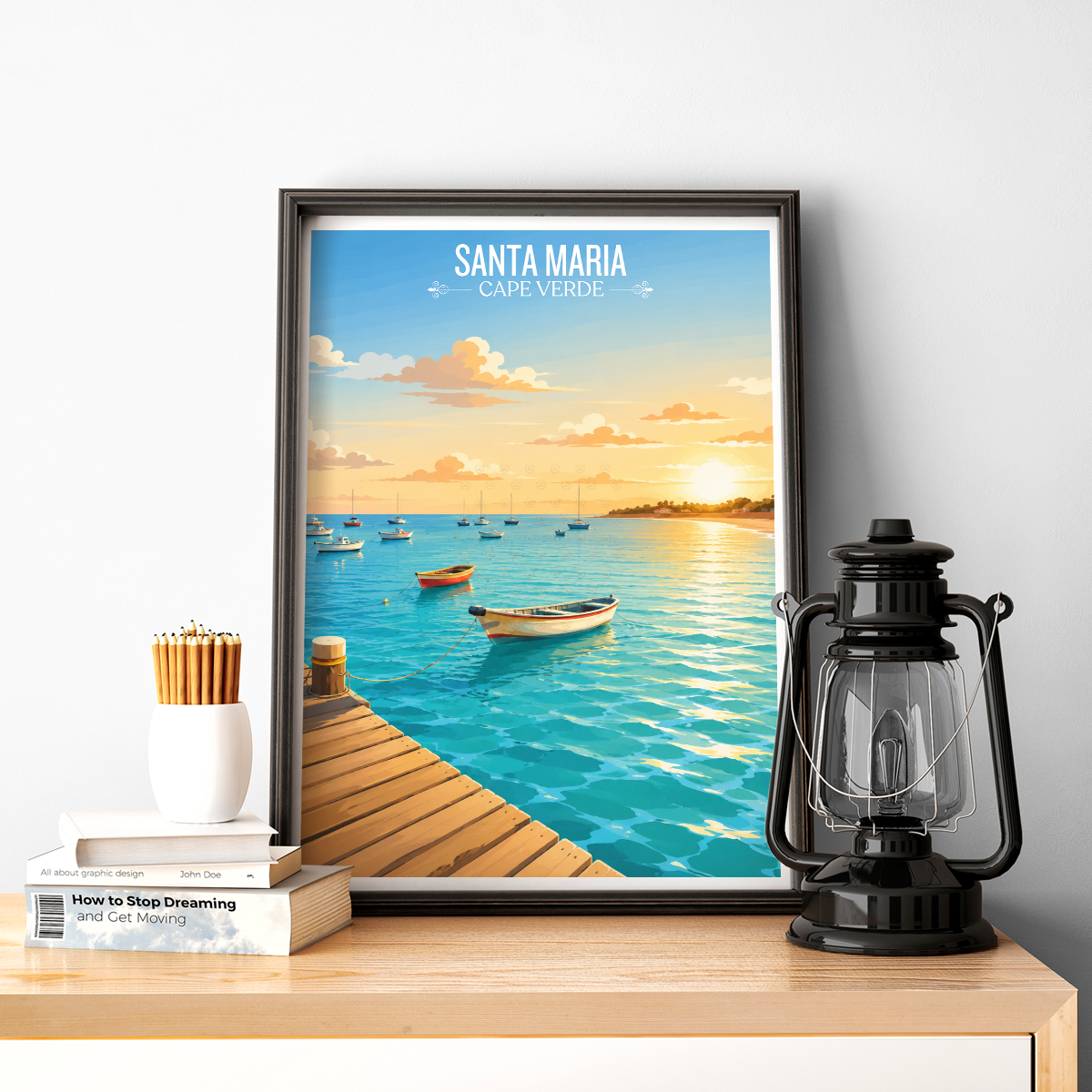 Santa Maria - Cape Verde - Travel Art Print Wall Deco Poster