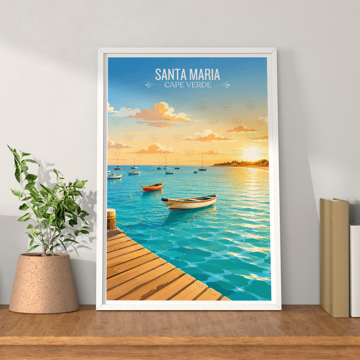 Santa Maria - Cape Verde - Travel Art Print Wall Deco Poster