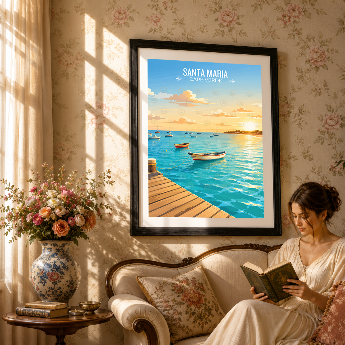 Santa Maria - Cape Verde - Travel Art Print Wall Deco Poster