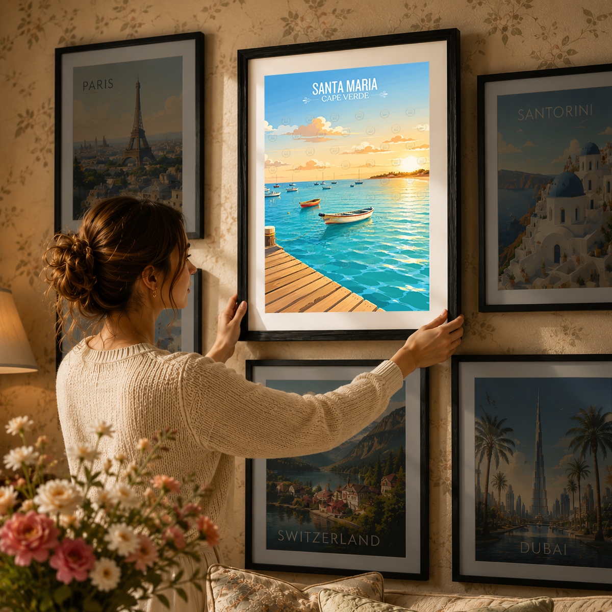 Santa Maria - Cape Verde - Travel Art Print Wall Deco Poster