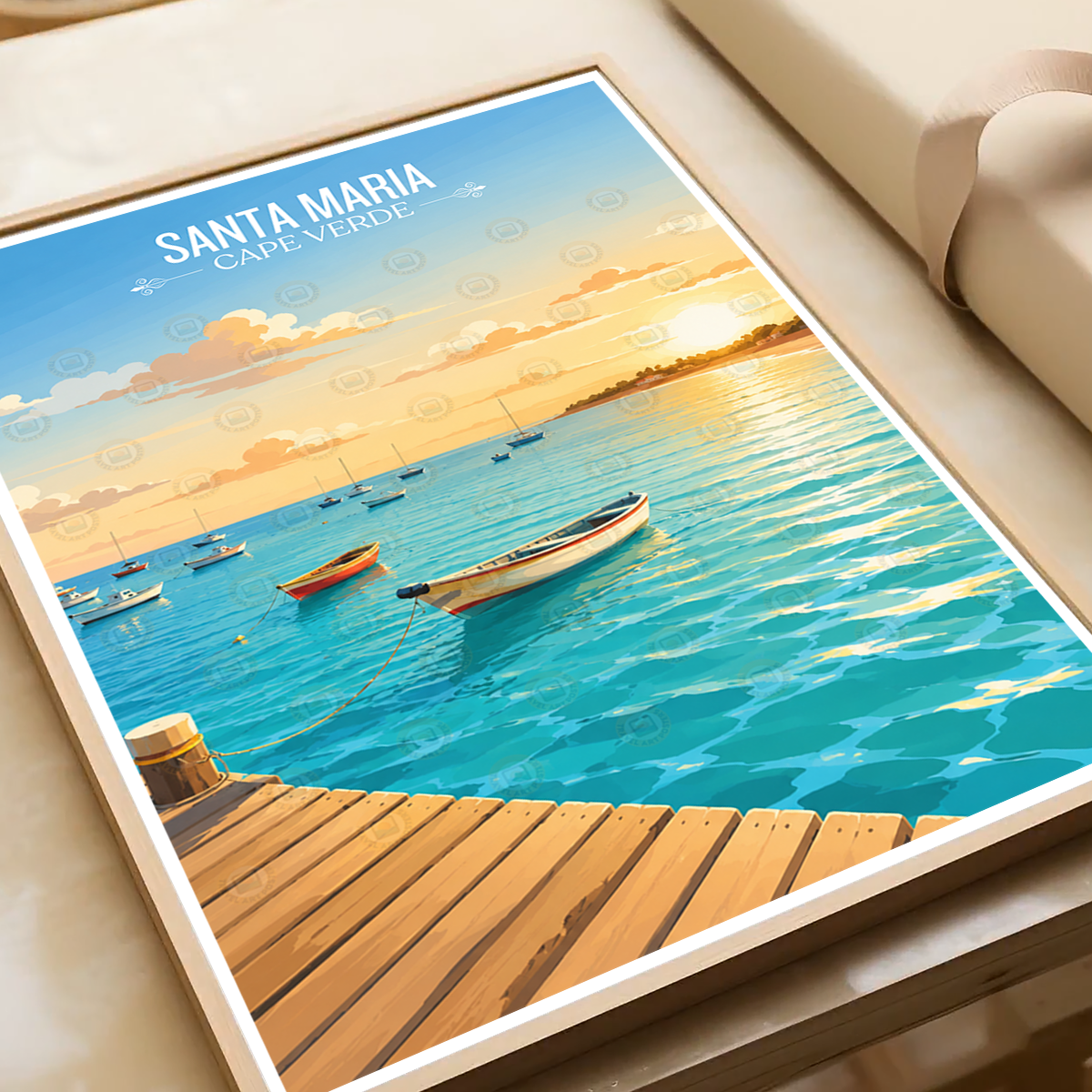 Santa Maria - Cape Verde - Travel Art Print Wall Deco Poster