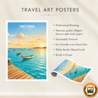Santa Maria - Cape Verde - Travel Art Print Wall Deco Poster