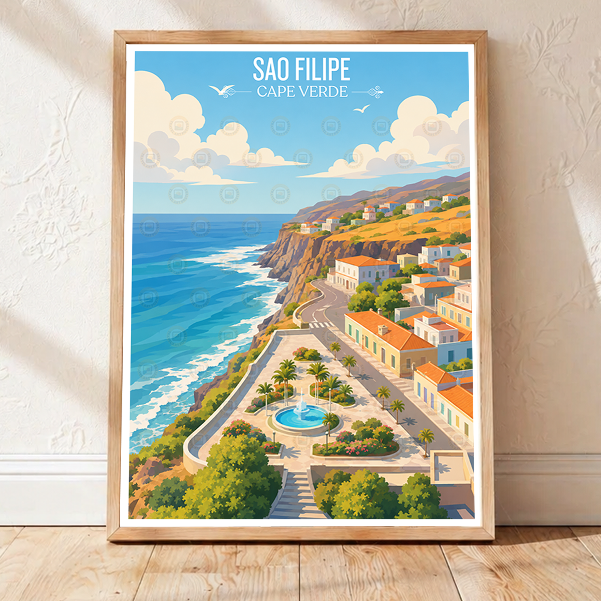 Sao Filipe - Cape Verde - Travel Art Print Wall Deco Poster