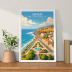 Sao Filipe - Cape Verde - Travel Art Print Wall Deco Poster