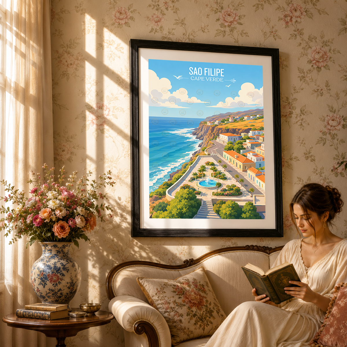 Sao Filipe - Cape Verde - Travel Art Print Wall Deco Poster