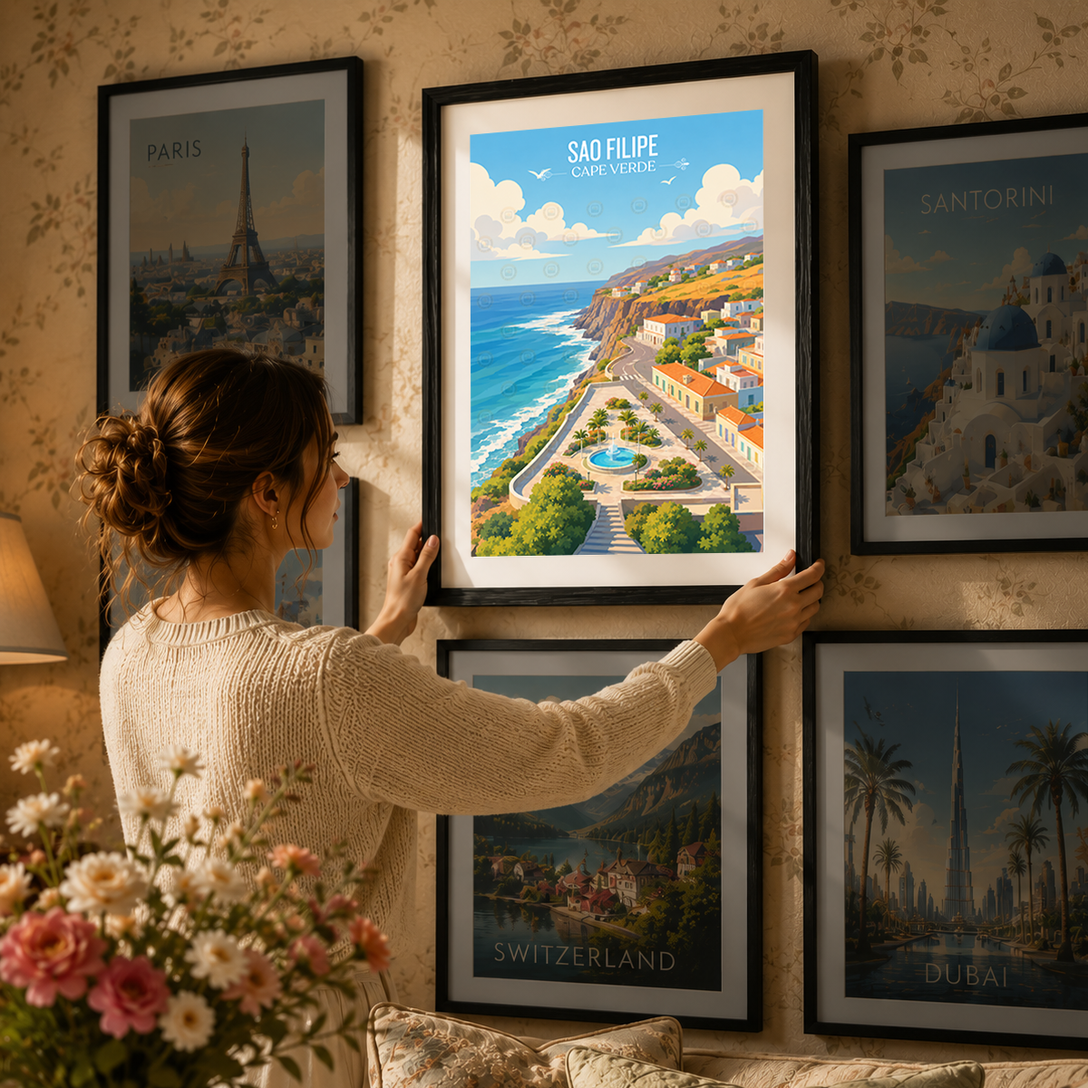 Sao Filipe - Cape Verde - Travel Art Print Wall Deco Poster