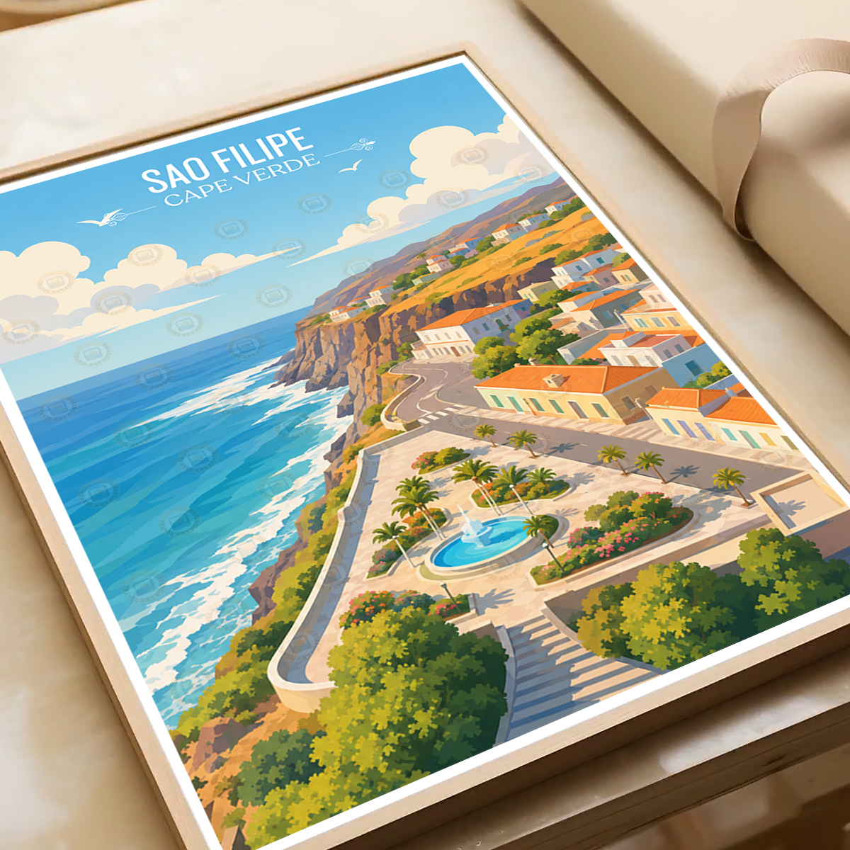 Sao Filipe - Cape Verde - Travel Art Print Wall Deco Poster