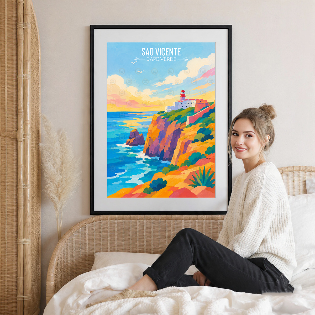 Sao Vicente - Cape Verde - Travel Art Print Wall Deco Poster