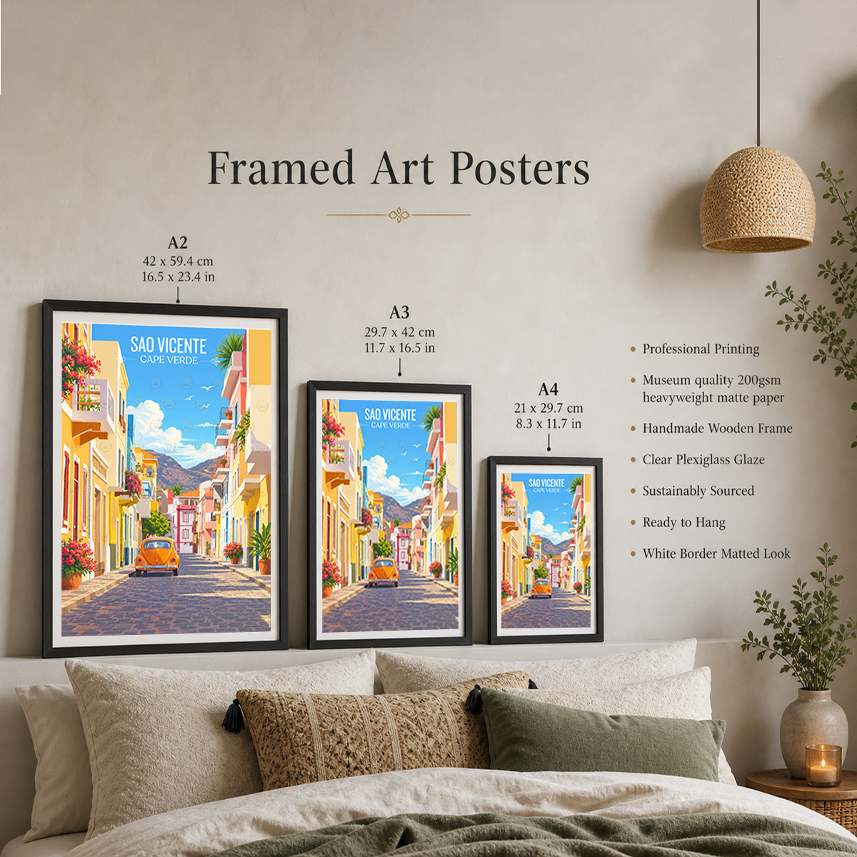 Sao Vicente - Cape Verde - Travel Art Print Wall Deco Poster
