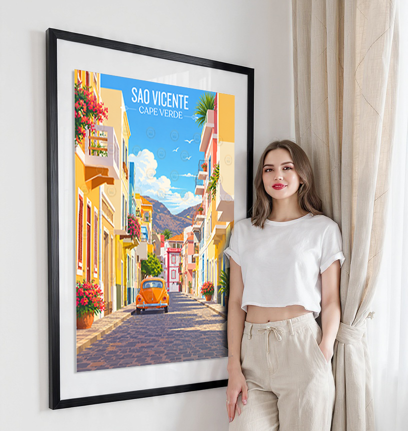 Sao Vicente - Cape Verde - Travel Art Print Wall Deco Poster