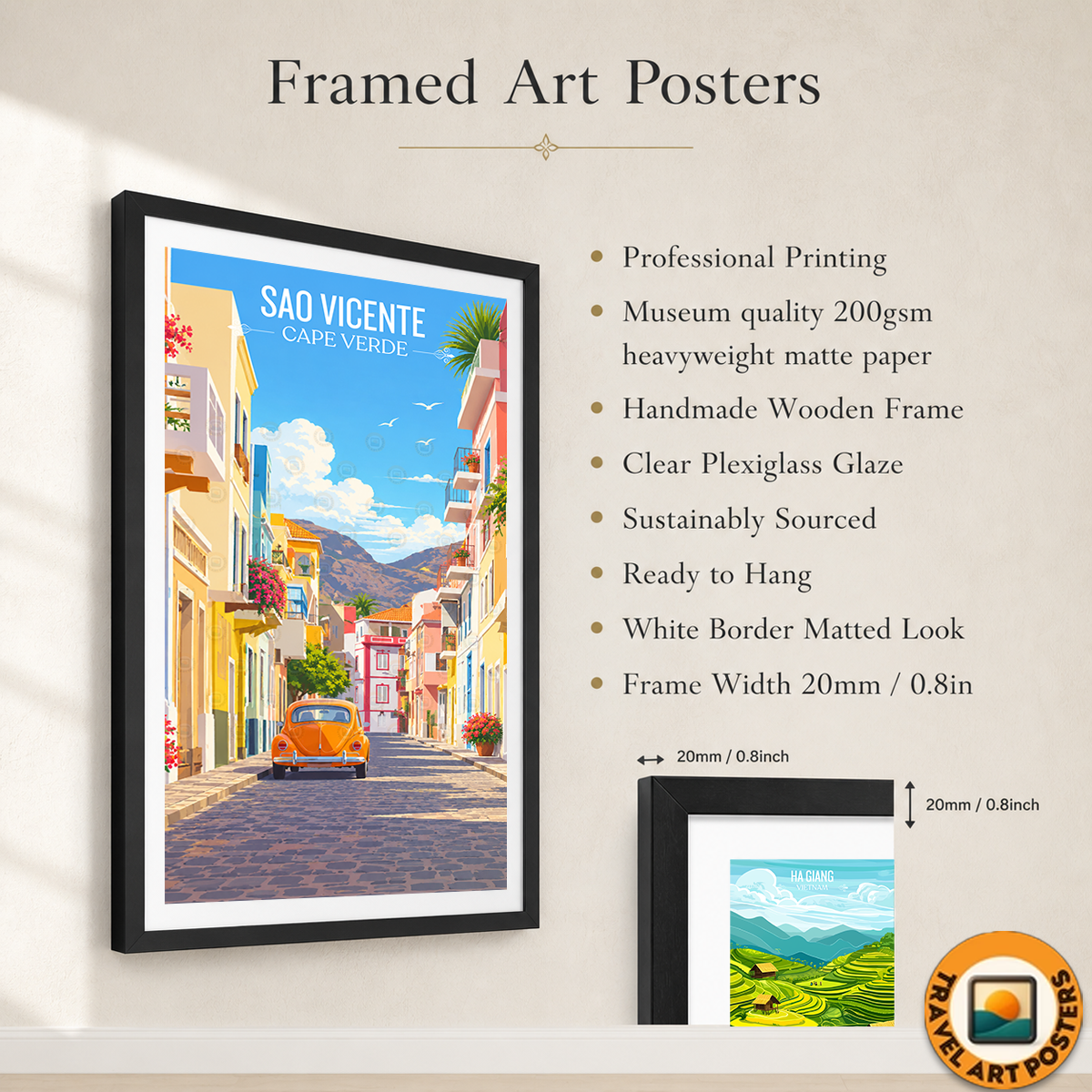 Sao Vicente - Cape Verde - Travel Art Print Wall Deco Poster