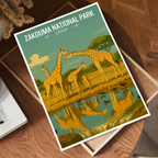 Zakouma National Park travel poster – artwork presentation view 10