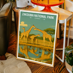 Zakouma National Park travel poster – artwork presentation view 13