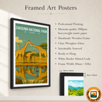 Zakouma National Park travel poster – artwork presentation view 5