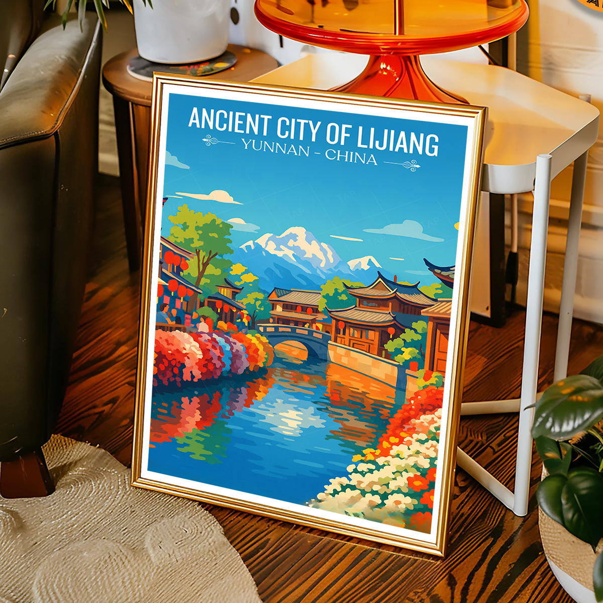 Ancient City of Lijiang - Yunnan - China - Travel Wall Art Print - Art Print - Travel Art Poster