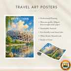 Bird's Nest Olympic Stadium - Beijing - China - Travel Wall Art Print - Art Print - Travel Art Poster